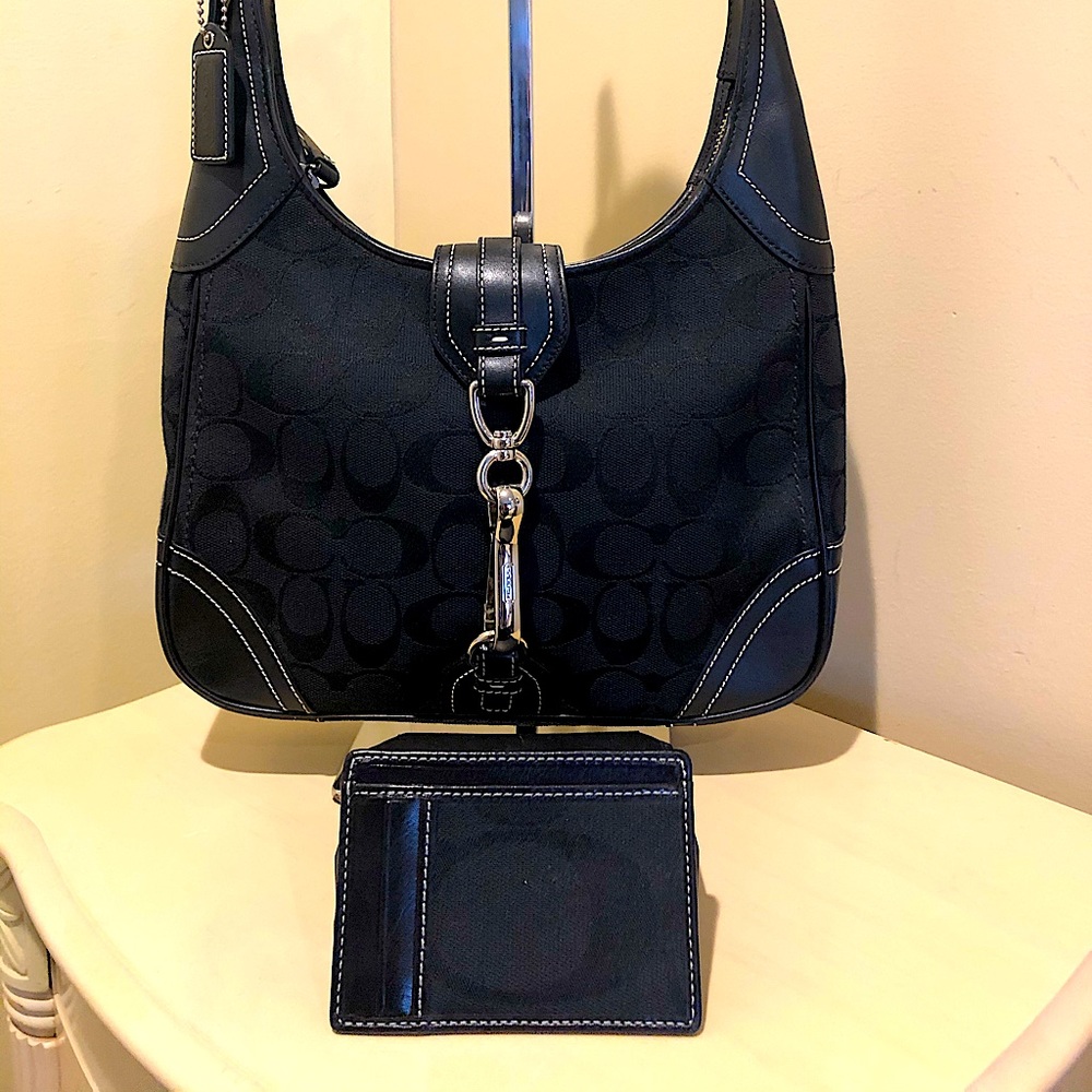 Coach mini hobo bag with coach card holder bundle